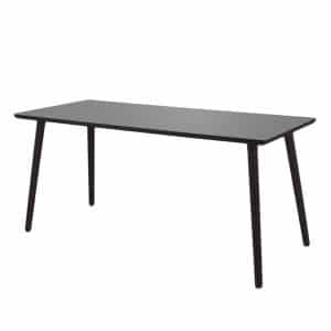 Dimm - Skrivebord, farvet højtrykslaminat, sorte træben 140 x 70 cm Mørkegrå laminat