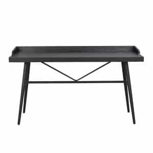 ROWICO Springdale skrivebord - sort asketræsfiner og sort metal (140x55)