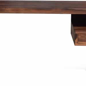 Skrivebord, HayFay, Rosentræ by OBUZI (H: 74 cm. B: 140 cm. L: 50 cm., Mørk Natur/Sort)