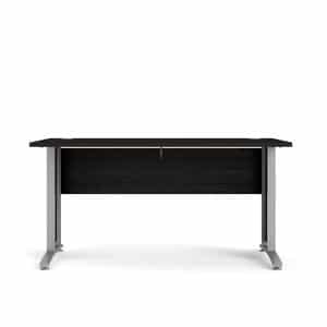 TVILUM Prima skrivebord - sort askefinér og sølvgrå stål (150x80)