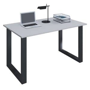 Lona U-feet skrivebord - grå træ og sort metal (110x80)