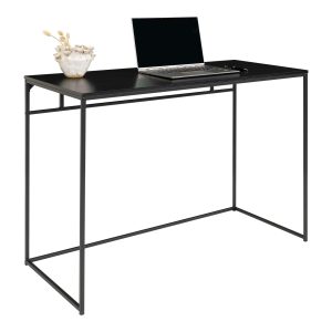 Vita - Skrivebord med sort ramme og sort bordplade 100x45x75 cm