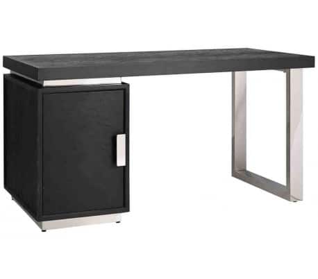 Blackbone skrivebord i egetræ og stål B150 cm - Sort/Sølv