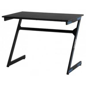 Gaming skrivebord i stål og MDF 100 x 60 cm - Sort/Blå