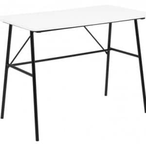 Pascal Skrivebord i metal og melamin 100 x 55 cm - Sort/Hvid