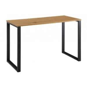 Skrivebord i metal og mdf 120 x 60 cm - Sort/Eg
