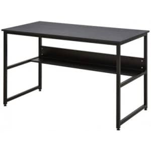 Skrivebord i metal og møbelplade 120 x 60 cm - Sort