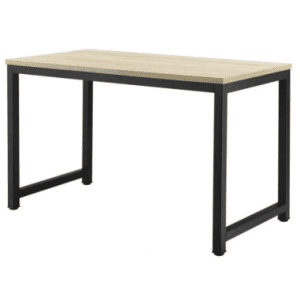 Skrivebord i metal og møbelplade 120 x 60 cm - Sort/Natur