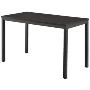 Skrivebord i metal og møbelplade 120 x 60 cm - Sort/Valnød