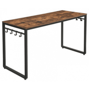 Skrivebord i metal og møbelplade H75 x B140 x D60 cm - Sort/Brun