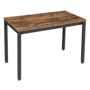 Skrivebord i metal og møbelplade H76 x B120 x D60 cm - Sort/Brun
