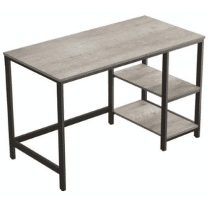 Skrivebord i metal og møbelplade H76 x B120 x D60 cm - Sort/Grå