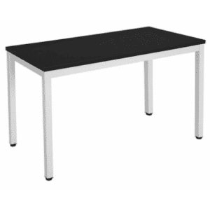 Skrivebord i metal og møbelplade H76 x B120 x D60 cm - Sort/Hvid
