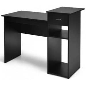 Skrivebord i møbelplade H70 - 82 x B108 cm - Sort