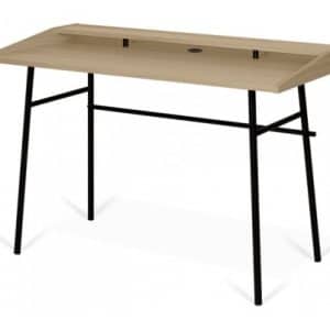 TemaHome Ply skrivebord i metal og MDF 120 x 60 cm - Sort/Eg