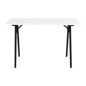 Skrivebord i hvid og sort 120x60x75 cm - 2402021
