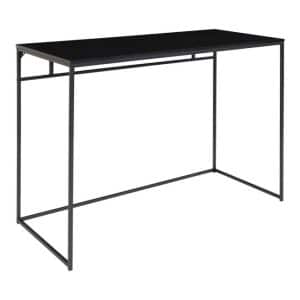 Skrivebord med sort ramme og sort bordplade 100x45x75 cm - 2402050
