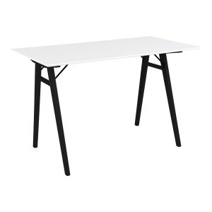 Vojens Skrivebord - Skrivebord i hvid og sort 120x60x75 cm