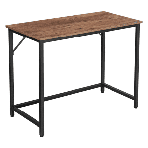 Robust skrivebord, 100 x 50 x 75 cm , hasselnøddebrun og sort