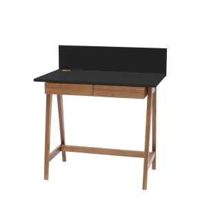 LUKA Skrivebord 85x50cm med Skuffe Eg Sort