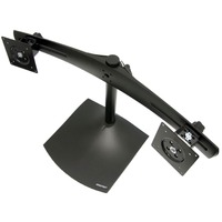 DS Series DS100 Dual Monitor Desk Stand, Horizontal 61 cm (24") Sort Skrivebord, Gulvstander