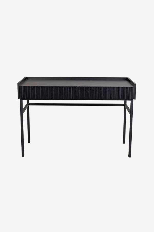 Rowico Home - Halifax skrivebord 135x62 med træbordplade - Sort - Skriveborde - - Homeroom