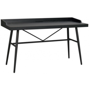 Rowico Springdale skrivebord i metal og MDF 140 x 55 cm - Sort/Sort