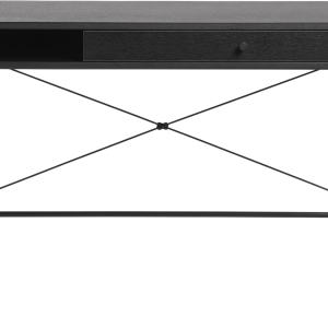 Pensacola, Skrivebord, sort, H76x120x60 cm, rattan