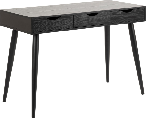 Almera, Skrivebord, Ask sort, Melamin (H: 77,1 x B: 110 x D: 50)