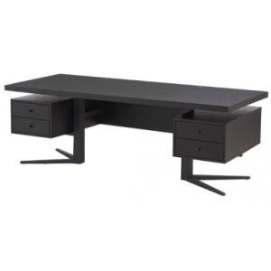 MONTPARNASSE Skrivebord i stål og egetræ B210 cm - Sort