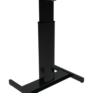 Enkeltben hæve-/sænkebord højdejusterbart skrivebord ZenNord FluidForm 68-120 cm 60x60 cm natur/sort med hjul og batteri