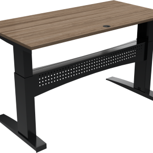Hæve-/sænkebord ZenNord FlexDesk firkantet skrivebord 160x80 cm valnød/sort ergonomisk