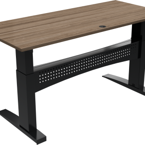 Hæve-/sænkebord skrivebord ZenNord FlexDesk to-bens 180x80 cm valnød melamin mørk natur/sort