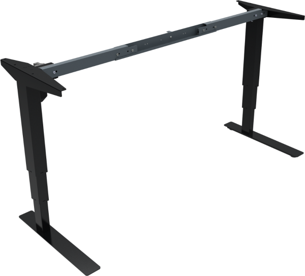 Hæve-/sænkestel ZenNord VersaStand sort metalramme H57-122 cm til skrivebord - justerbar højde