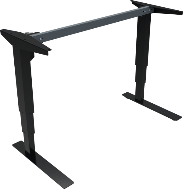 Hæve-/sænkestel til skrivebord ZenNord VersaStand sort metal open frame justerbar 57-122 cm
