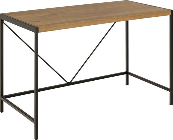 Skrivebord Signature Kaelira arbejdsbord 120x60 cm mat rustik eg melamin sort stålramme