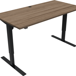 To-bens hæve-/sænkebord ZenNord UpDown firkantet 160x80 cm mørk natur/sort højdejusterbart skrivebord