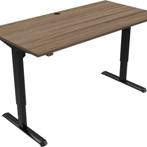 To-bens hæve-/sænkebord skrivebord ZenNord AdaptDesk firkantet 160x80 cm H68-118 cm mørk valnød/sort