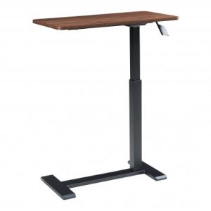 Hæve-/Sænke skrivebord i metal og møbelplade 68 x 36 cm - Sort/Brun natur