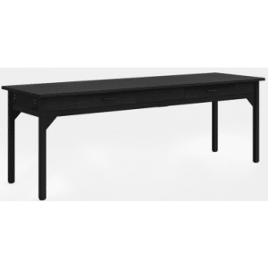Skrivebord i metal og møbelplade 200 x 60 cm - Sort