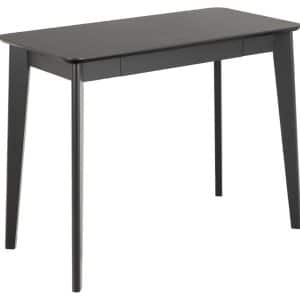 ACT NORDIC Roxby skrivebord, m. 1 skuffe - mat sort egefiner og mat sort gummitræ (100x50x75)